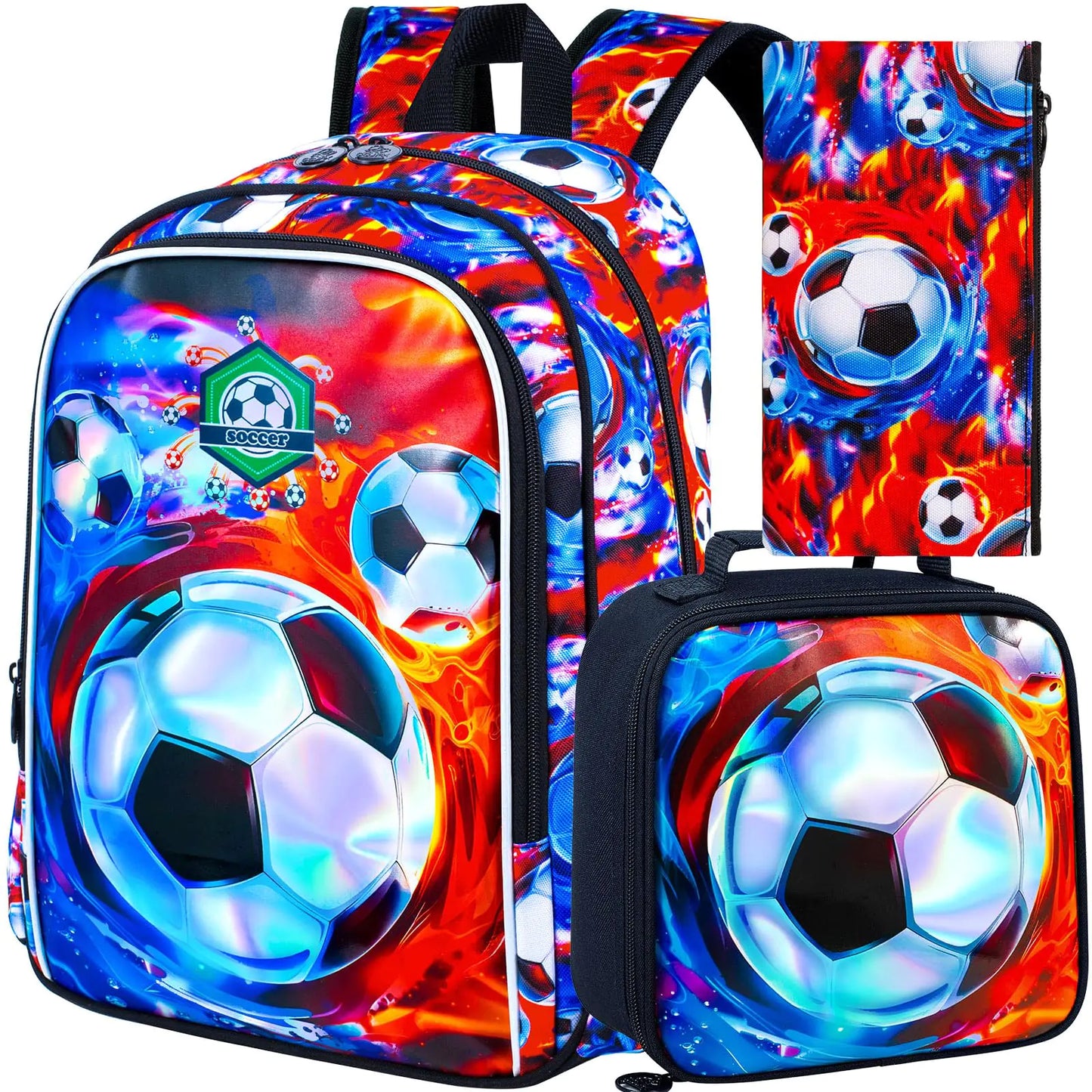 Fire & Ice Soccer Combo Backpack for Kids