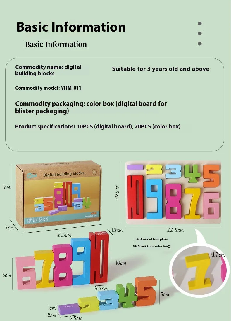 Educational Wood Number Kit