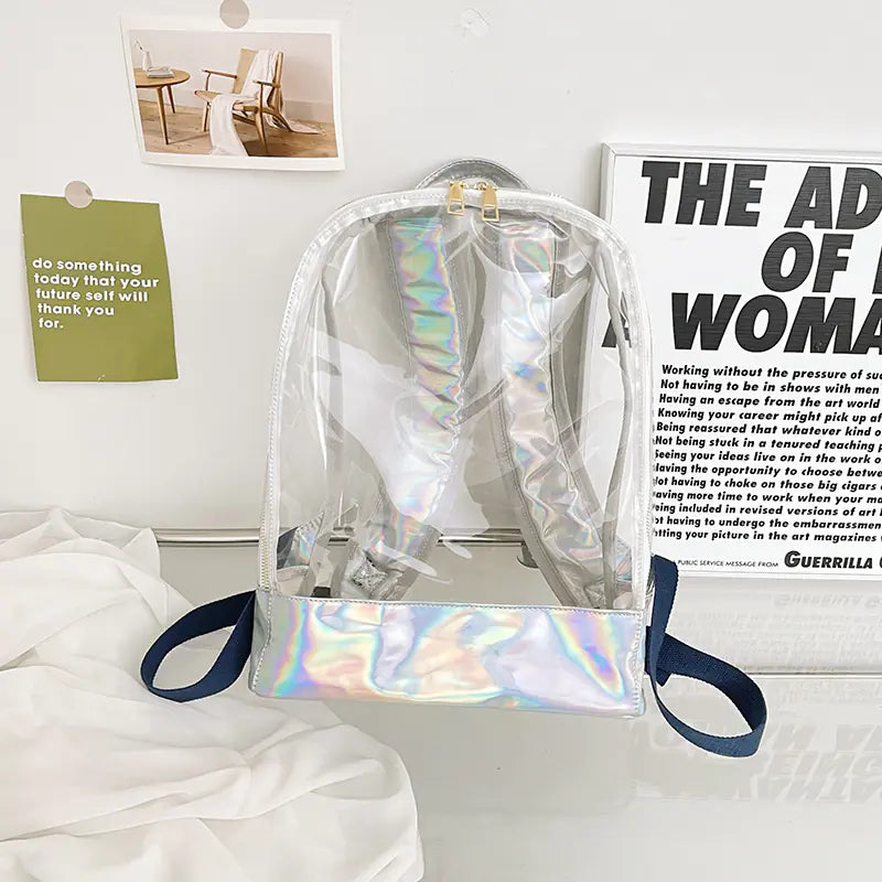 High-Capacity Chic Transparent Backpack
