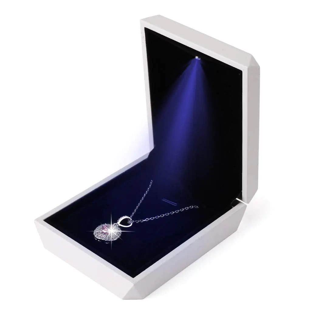 LED Lighted Pendant/Necklace Box (White)