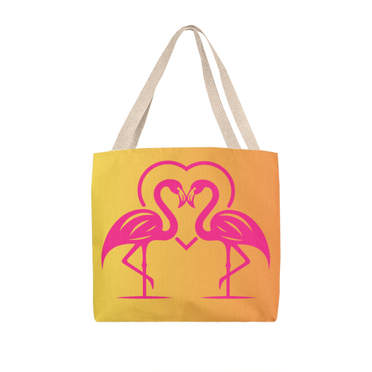 Flamingo Heart Tote - Summer-time Collection